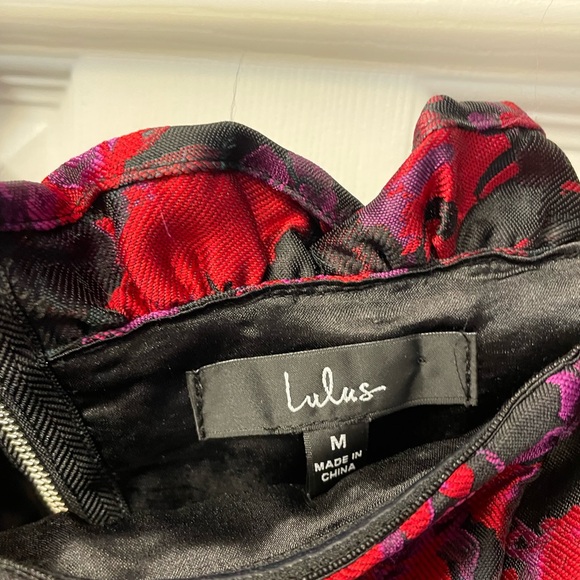 Medium Lulus garden delights black floral jacquard mini set - Picture 4 of 13